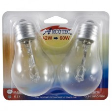 Ampoule halogène économie d'énergie E27 53 Watt